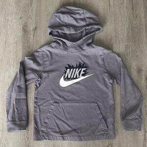 Nike Youth Gray Hooded Sweatshirt Size Small 100% Cotton